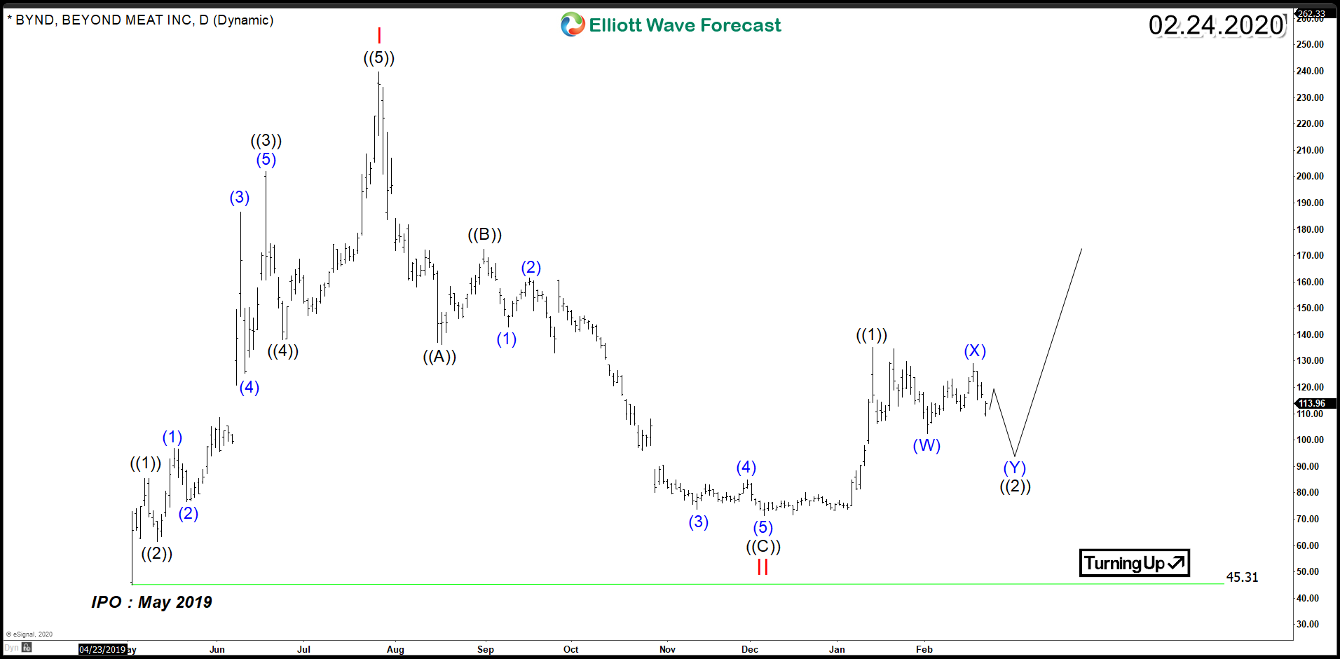 Beyond Meat Inc (NASDAQ: BYND) – Starting an Impulsive Cycle