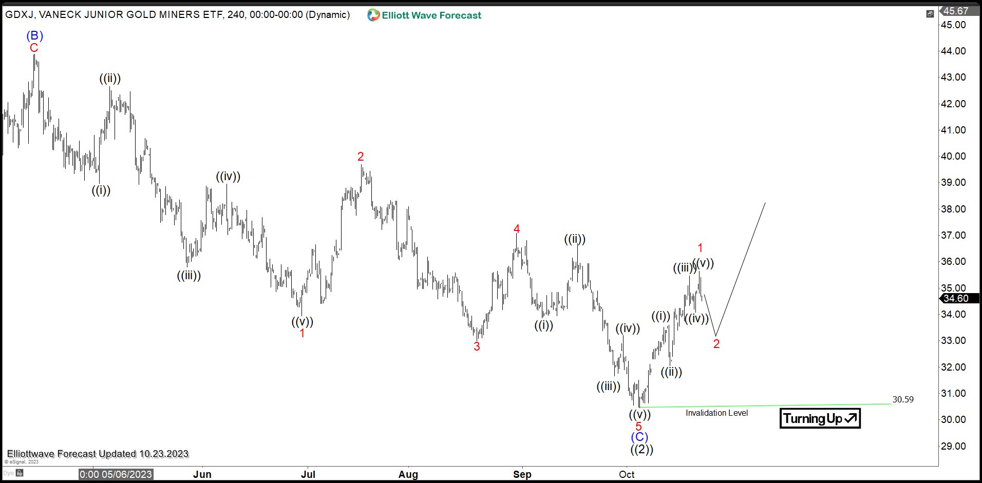 Gold Miners Junior (GDXJ) Should At least See 3 Waves Rally
