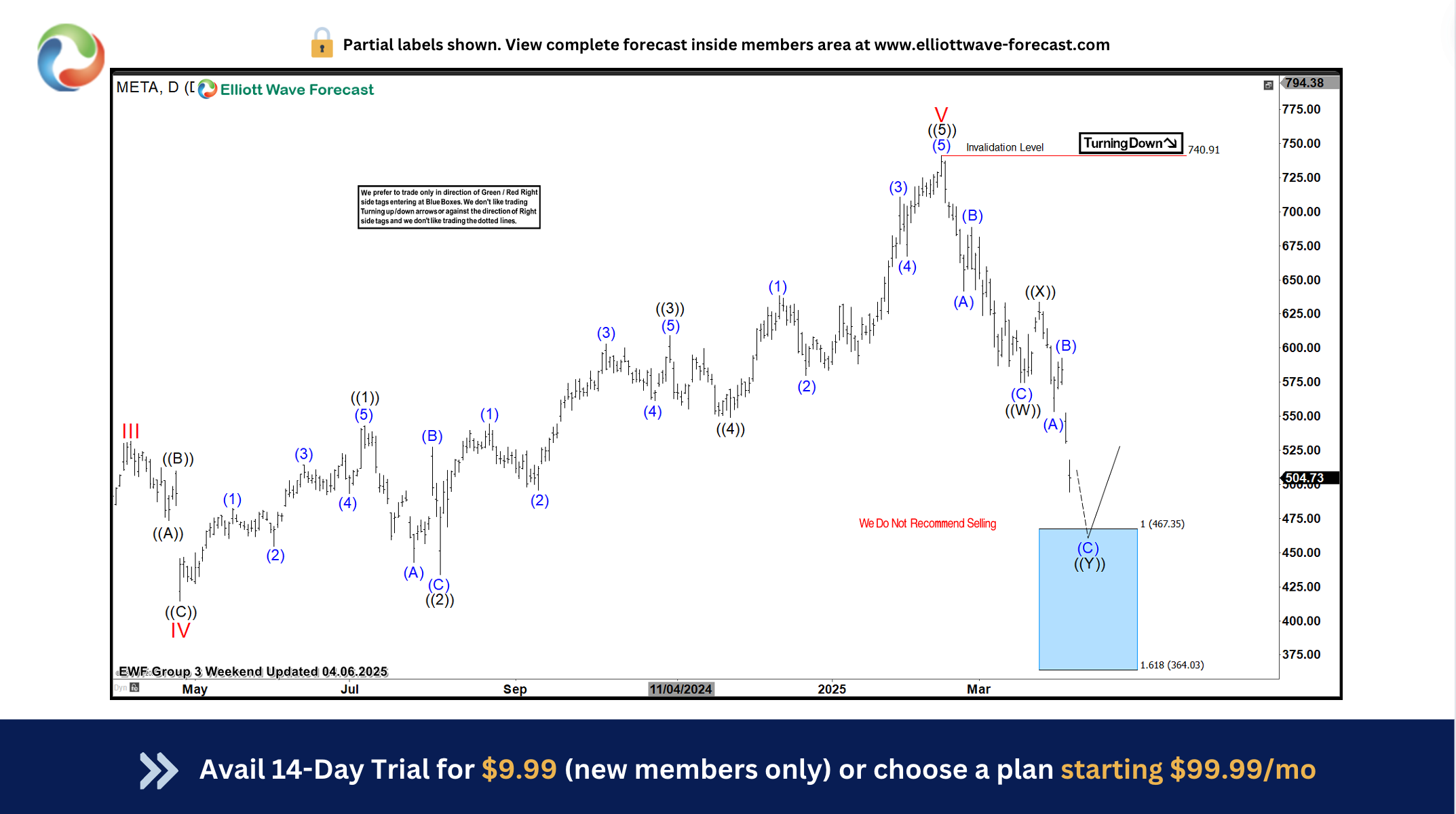 The Blue Box Area Blog: Meta Elliott Wave Reactions